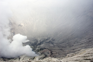 Bromo volcano crater
