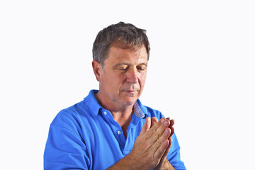 portrait of praying man