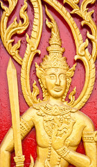 Fototapeta na wymiar Design beautiful Thai temple gate