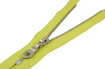 Zipper isolated on white background