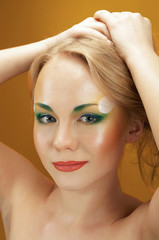 Naklejka premium Portrait of beautiful girl blonde