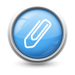 Symbole glossy vectoriel trombone pièce jointe