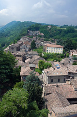 Fototapeta na wymiar Panoramiczny widok Castell'Arquato. Emilia-Romania. Włochy.
