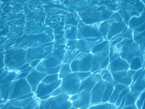 Photo of the pool water blue