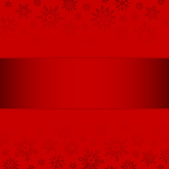 Naklejka na ściany i meble Christmas Card Snowfall Red