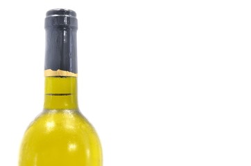 Botella de vino blanco.