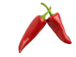 Two red bitter pepper