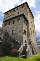 Fototapeta premium Malaspina-Dal Verme Castle. Bobbio. Emilia-Romagna. Italy.