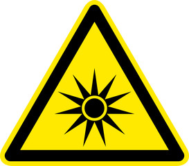 Warnschild Warnzeichen Gef&auml;hrliche Optische Strahlung