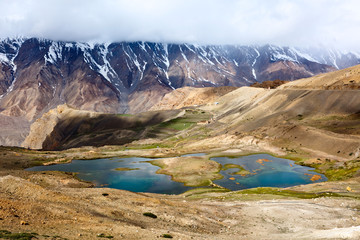 Mountain lakes in Himalayas