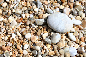 Stones on a beach in close up