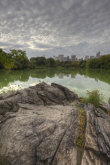 Fototapeta premium Central Park at the lake
