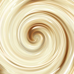 Cream and chocolate swirl