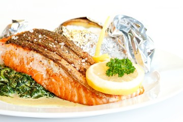 Grilled salmon