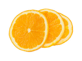 Slice of orange. isolated on white.