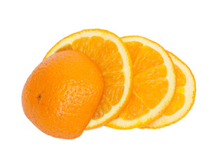 Slice of orange. isolated on white.