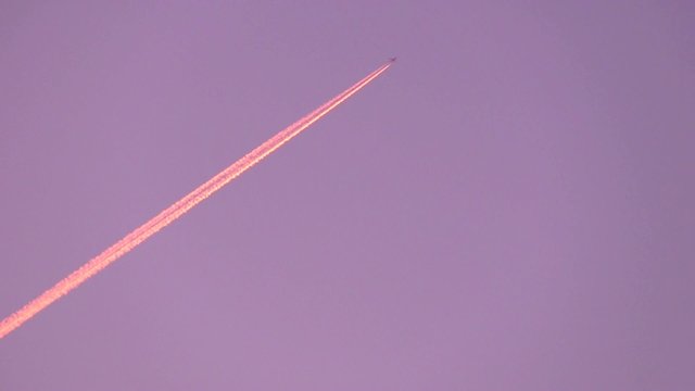 cielo alba tramonto scia aereo