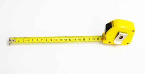 20 Meter - metering measuring tape, white Background