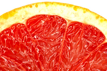 Red grapefruit close-up macro shot
