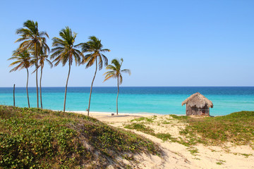 Cuba - Megano beach in Playas del Este, Havana province - obrazy, fototapety, plakaty