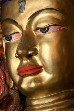 Gold Buddha face