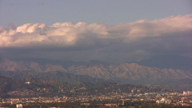 Time Lapse Clouds in Los Angeles and Mountains