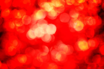 Abstract defocused blur red christmas lights
