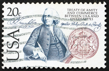 Postage stamp USA 1983 Benjamin Franklin