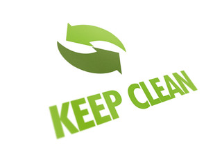 keep clean recycling sign icon