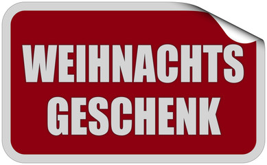 Sticker durot eckig curl oben WEIHNACHTSGESCHENK