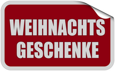 Sticker durot eckig curl oben WEIHNACHTSGESCHENKE