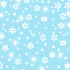 Naklejka na ściany i meble christmas snowflakes and stars illustration