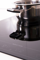 Modern kitchen; cook the induction cooker.