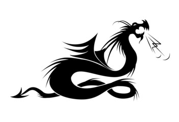 Dragon tattoo vector illustration for your design
