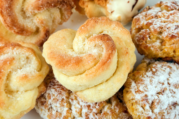 Bakery foodstuffs set on a white background