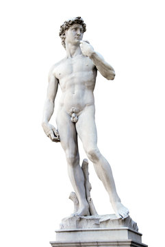 David Statue isolated
