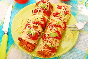 pancakes with bolognese filling