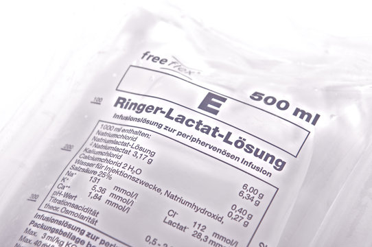 Ringer Lactat L&ouml;sung im Beutel