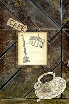 Berlin cafe background