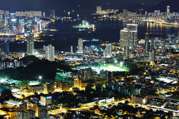 kowloon at night