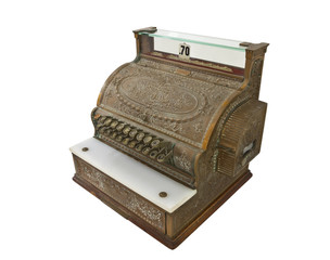 Old Brass Cash Register