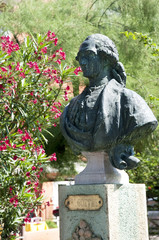 Obraz premium Bust of Goethe in Torbole on Lake Garda, Northern Italy