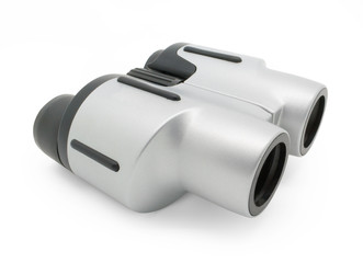 Compact binoculars isolated oin white