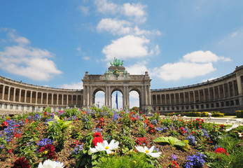 Triumphal Arch in Cinquantennaire Park in Brussels - 35767295