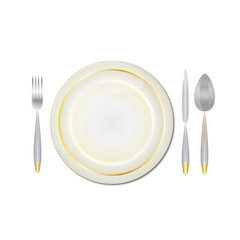 cutlery on white table