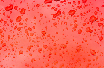 red water drops