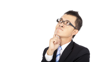 businessman with thinking