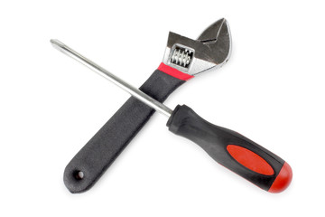 Wrench and screwdrivers