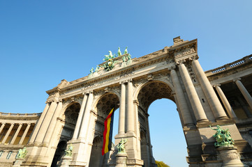 Triumph Arch in Cinquantennaire Parc in Brussels