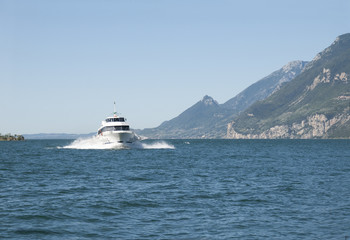 Ferry on Lake Garda in Northern Italy